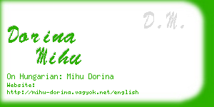 dorina mihu business card